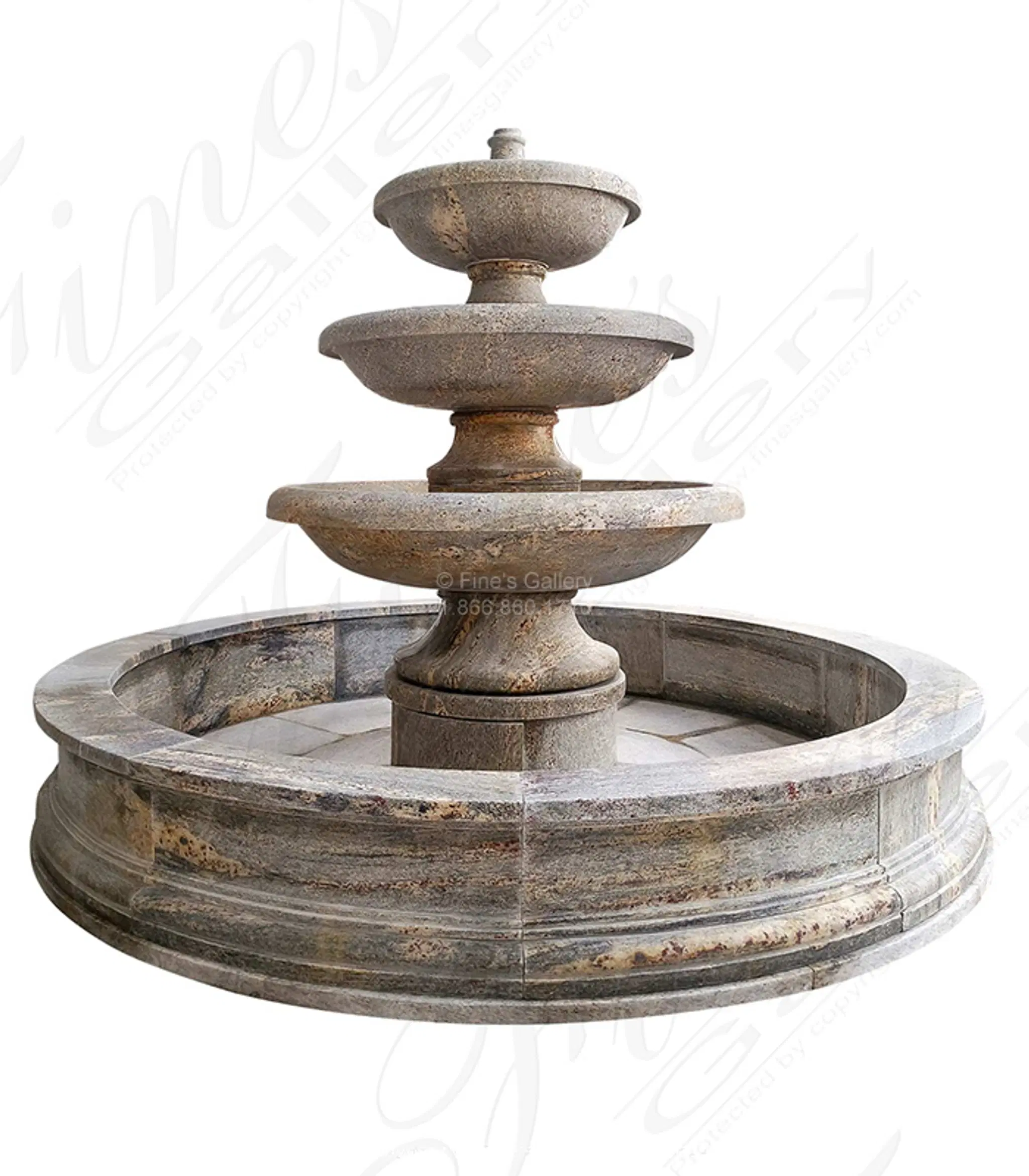 Transitional Outdoor Granite Fountain