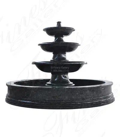 Contemporary Black Granite Fountain