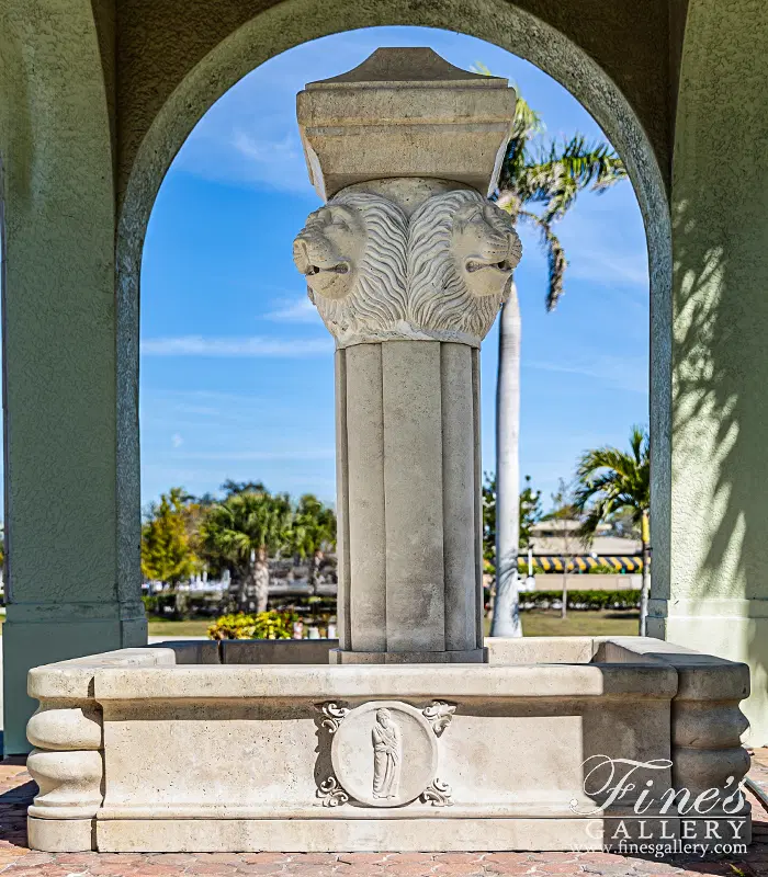 Italian Villa Travertine Fountain