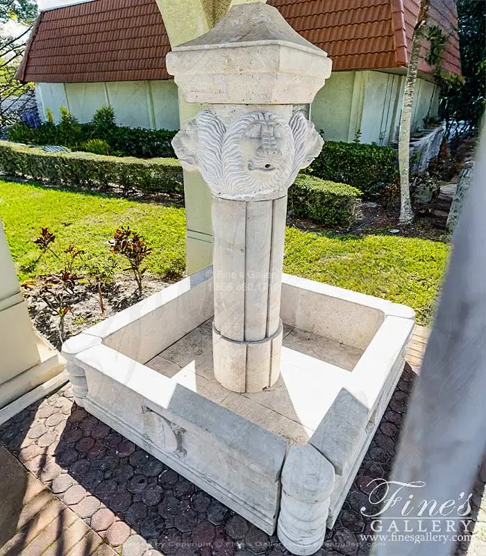 Italian Villa Travertine Fountain