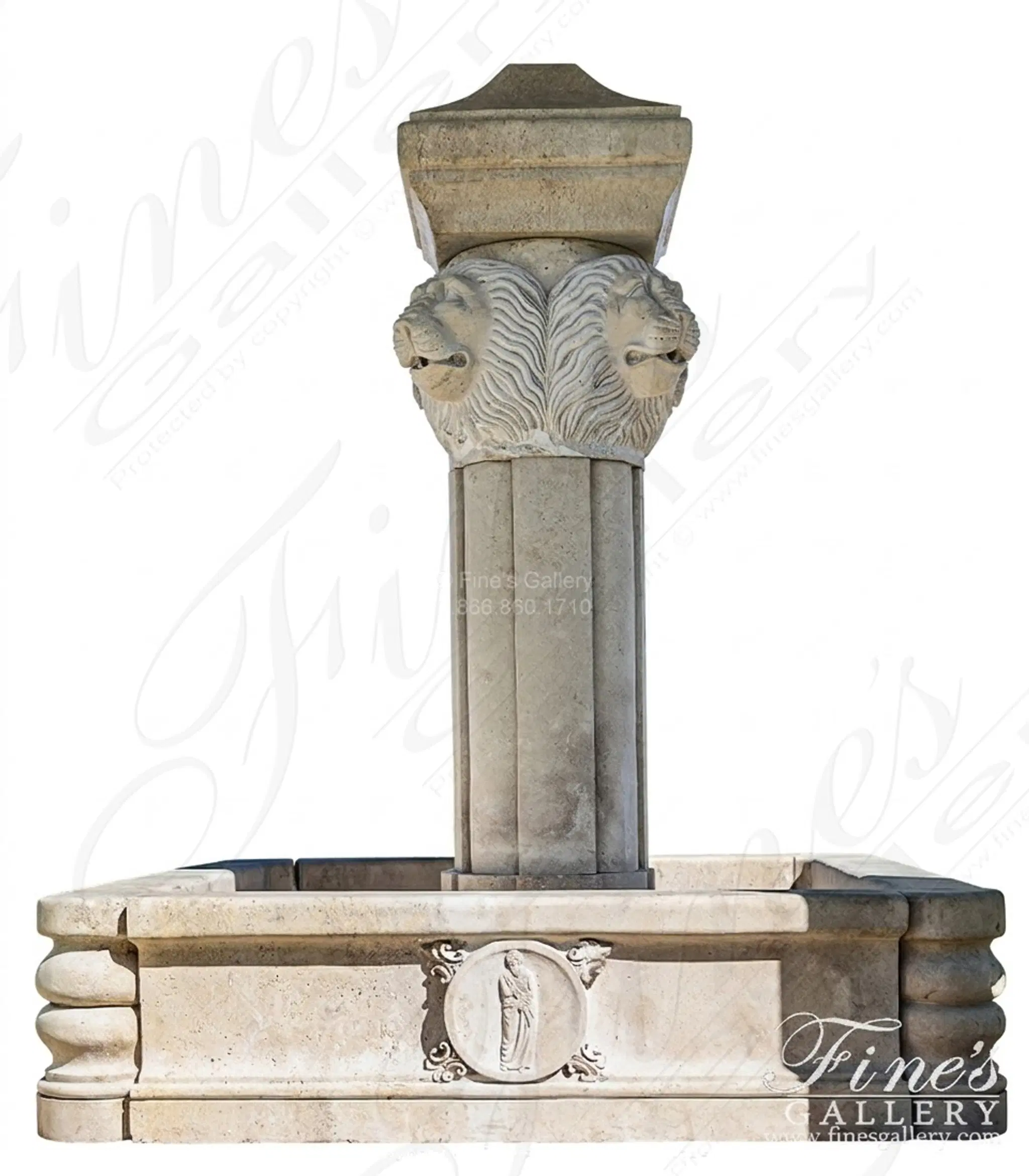 Italian Villa Travertine Fountain