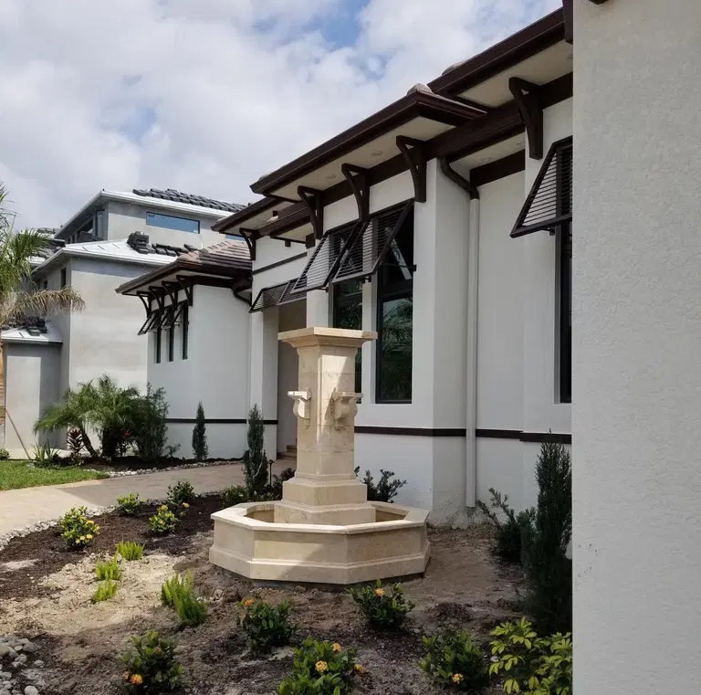 Coastal Style Fountain Installation in Florida