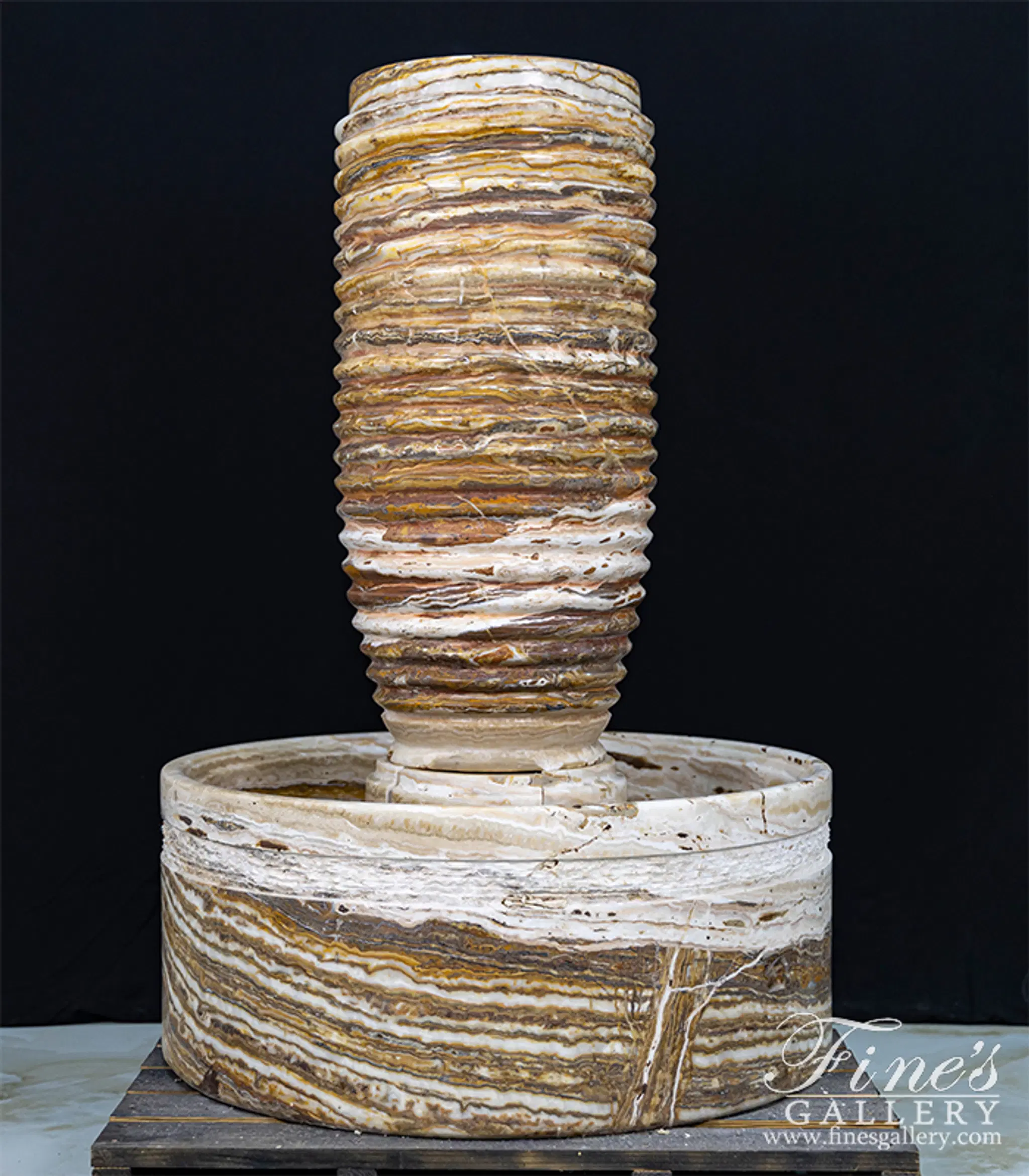 Exotic Natural Stone Garden Fountain — Model MF-1732 — detail view 1