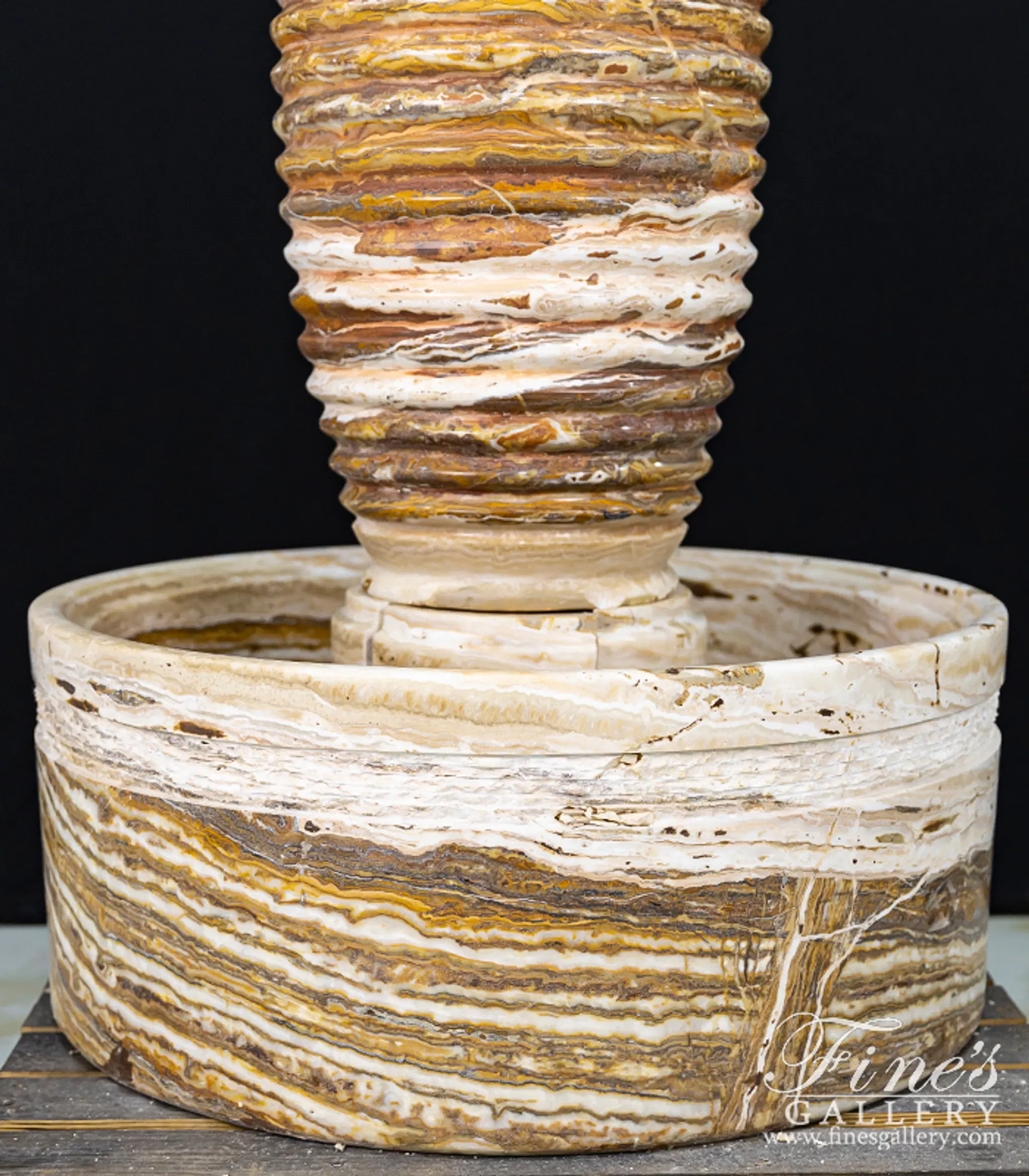 Exotic Natural Stone Garden Fountain — Model MF-1732 — detail view 3