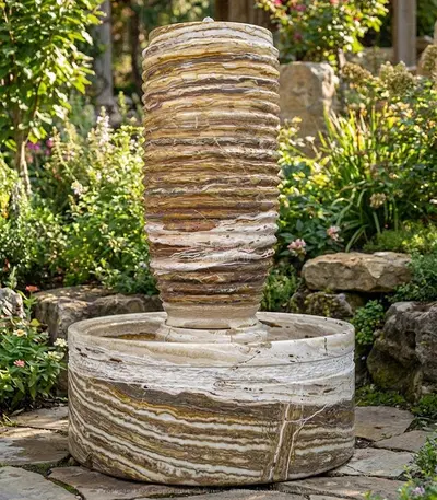 Exotic Natural Stone Garden Fountain