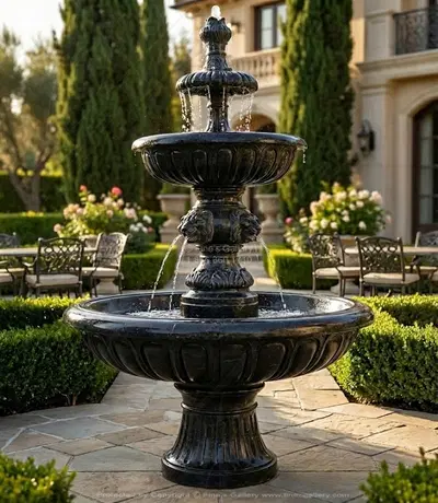 Regal Black Marble Fountain