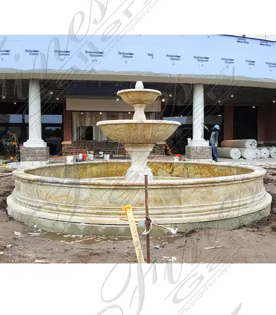 Commercial Granite Fountain Installation