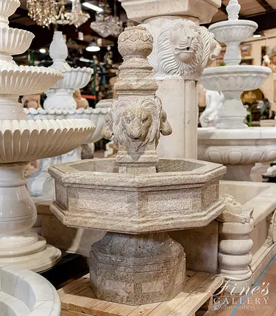 Granite Majesty Lions Garden Fountain XIV