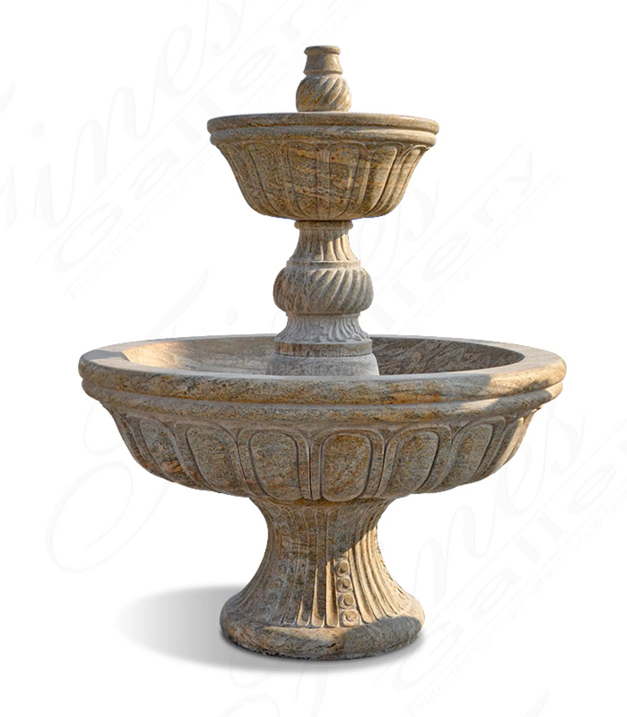 Solid Granite Garden Fountain Self Contained — Model MF-1890 — Hand-Crafted by Fine's Gallery