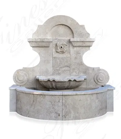 Old World Travertine Wall Fountain