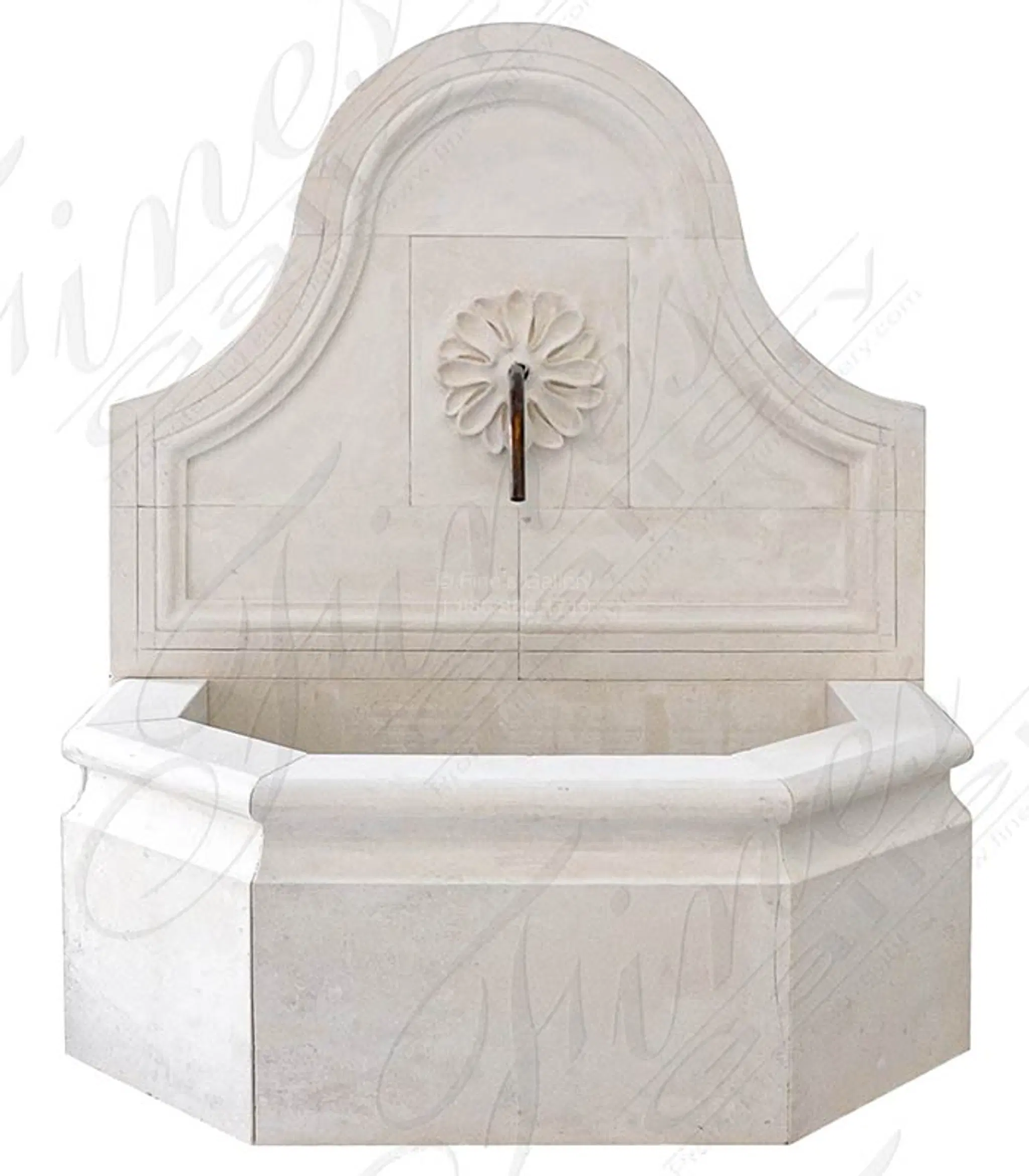 French Limestone Wall Fountain