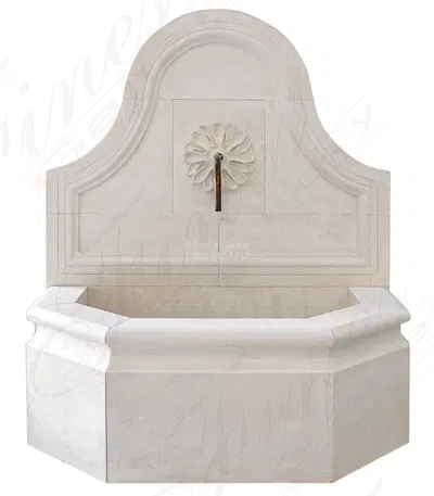 French Limestone Wall Fountain