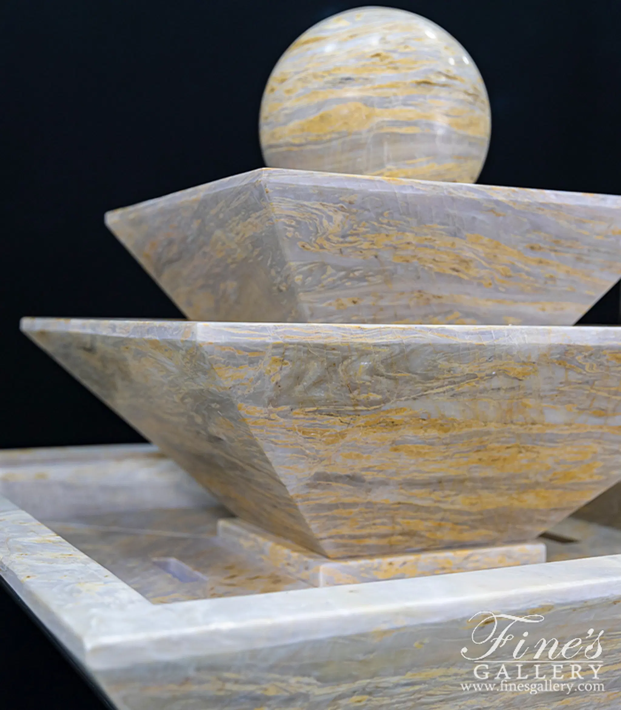 Orobico Light Modern Marble Fountain — Model MF-1972 — detail view 5