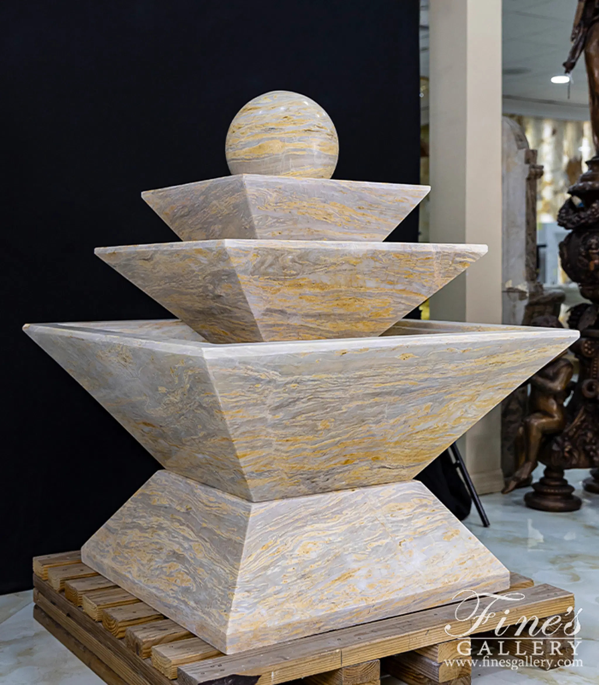 Orobico Light Modern Marble Fountain — Model MF-1972 — detail view 1