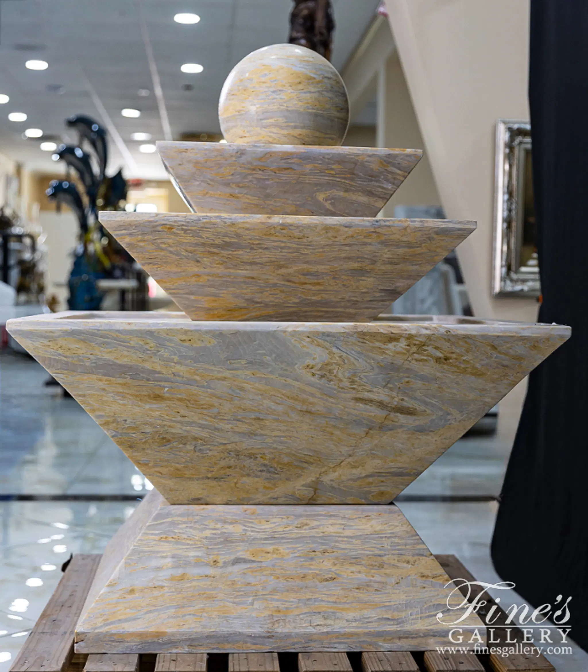 Orobico Light Modern Marble Fountain — Model MF-1972 — detail view 3