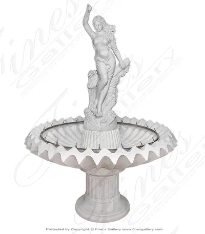 Garden Nymph Marble Fountain with Stainless Water Jets