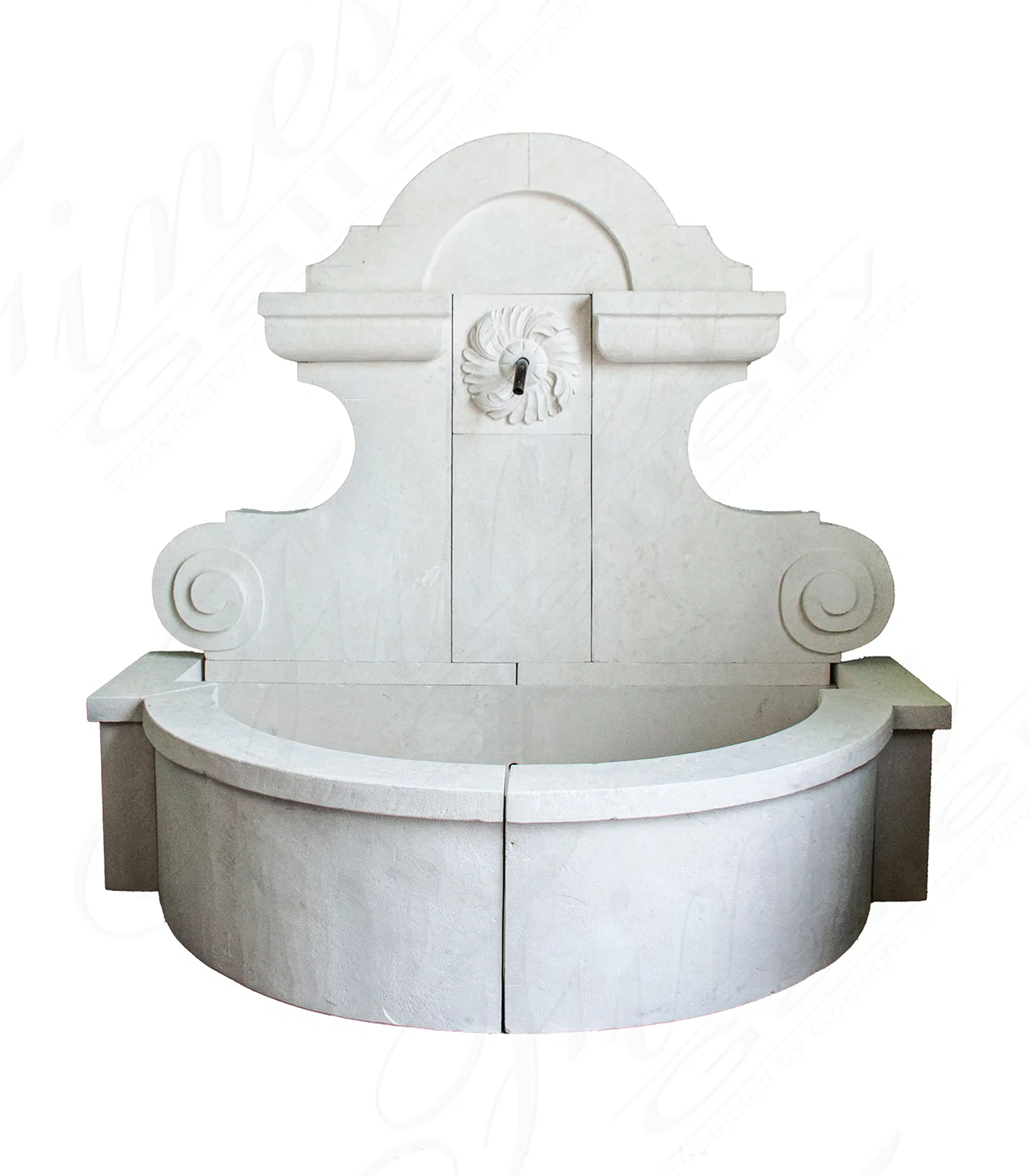 Old World Wall Fountain in French Limestone