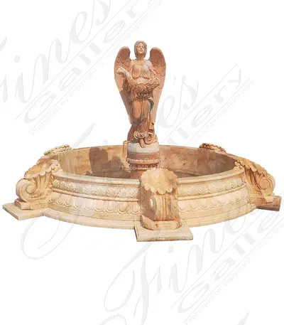 Devine Angel in Cornicopia Shell Pool Fountain