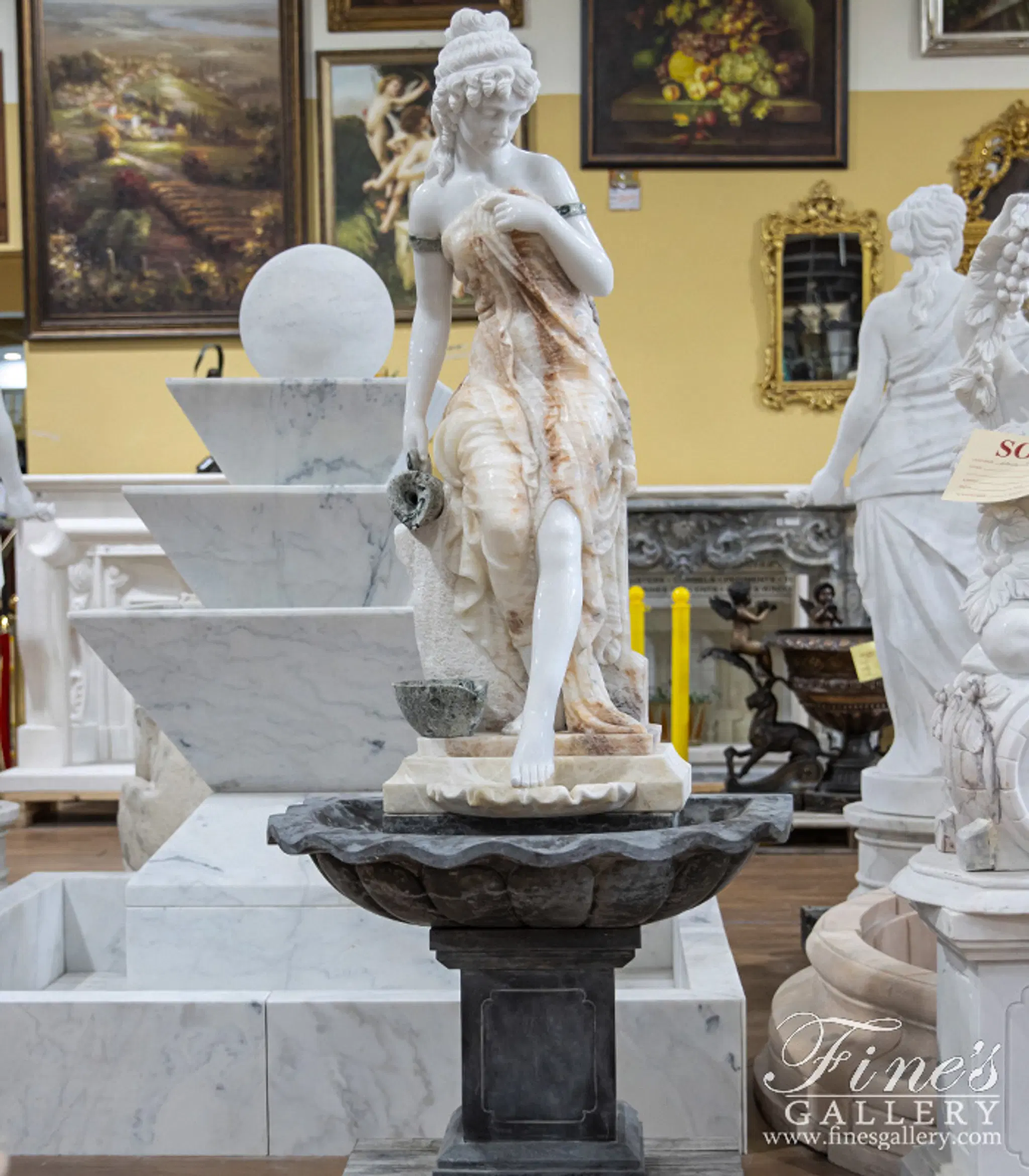 Marble fountains, statues and more viewable indoors and outdoors.