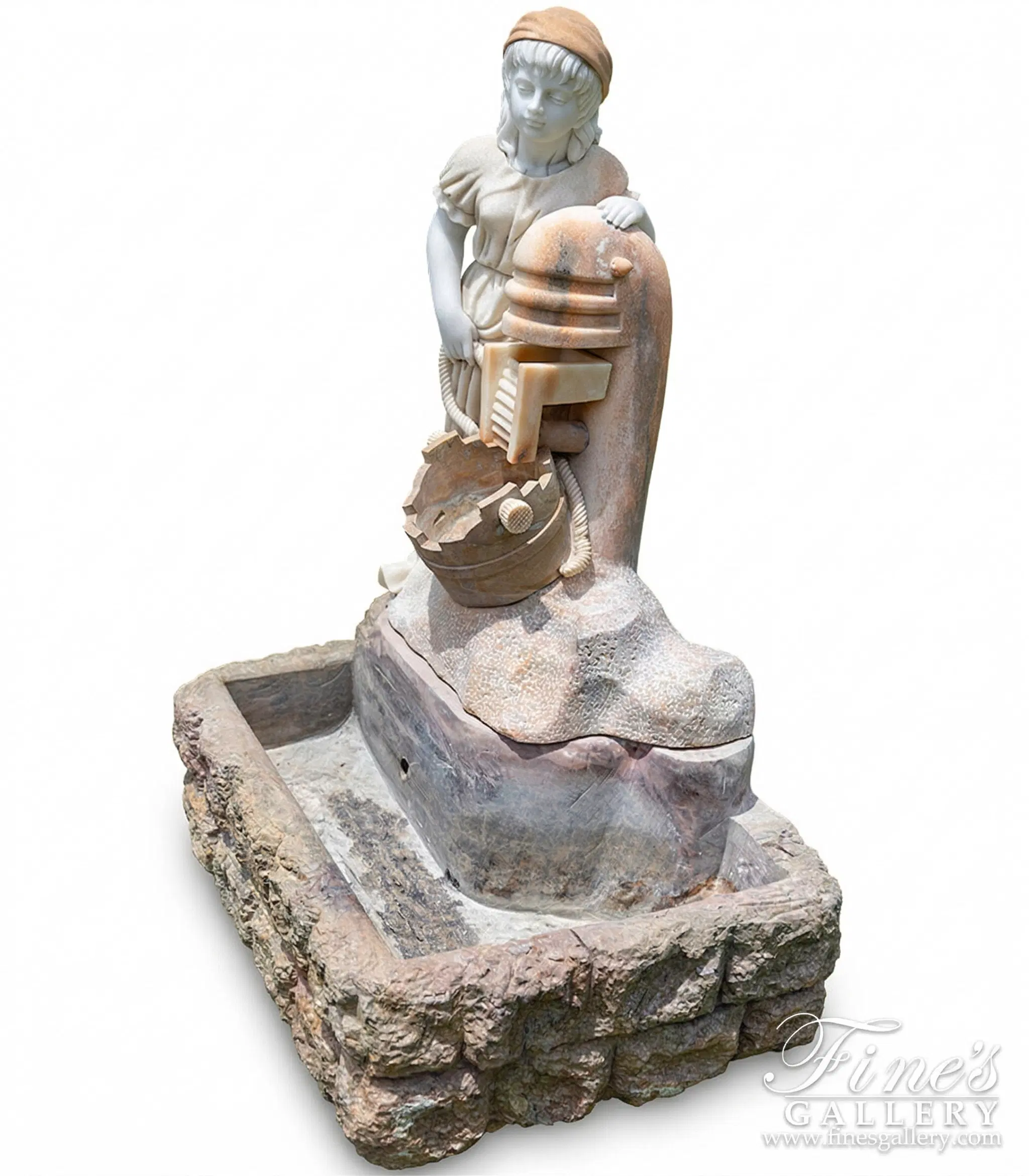 Young Girl at Well in Marble