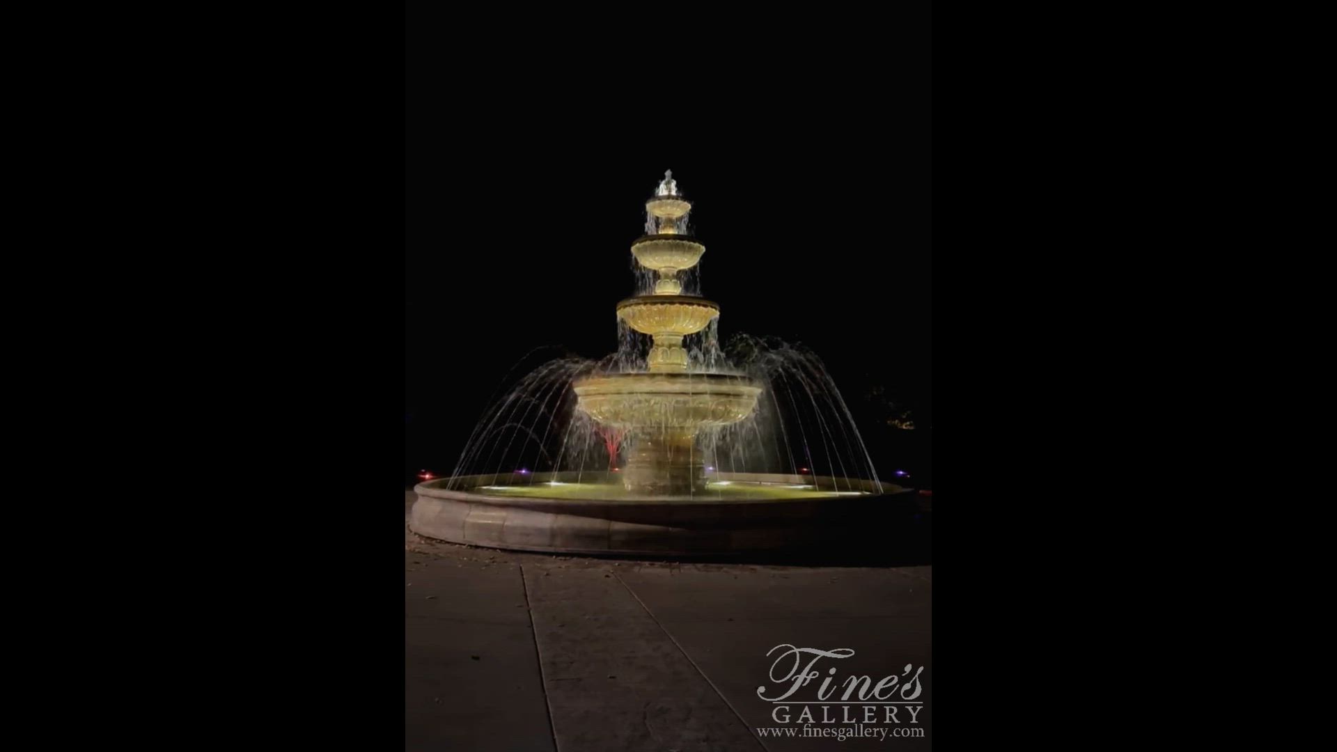 Oversized Tiered Fountain in Solid Granite — Model MF-2386 — product video