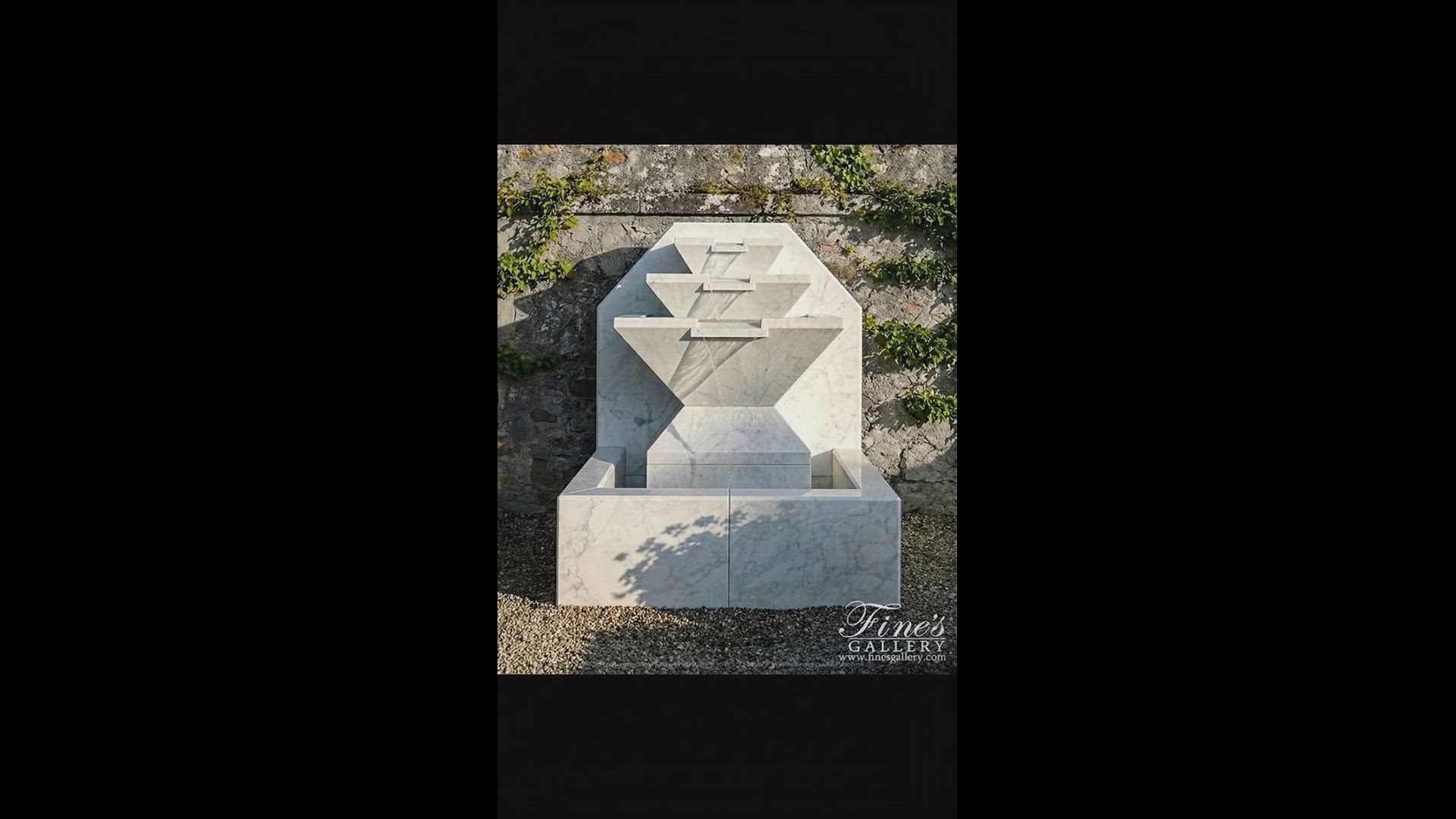Clean Coastal Wall Fountain in White Marble — Model MF-2390 — product video