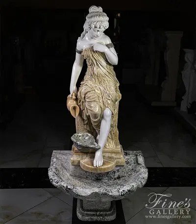 Victorian Lady Marble Fountain