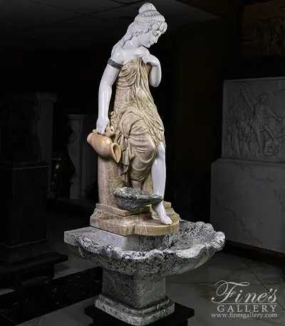 Victorian Lady Marble Fountain