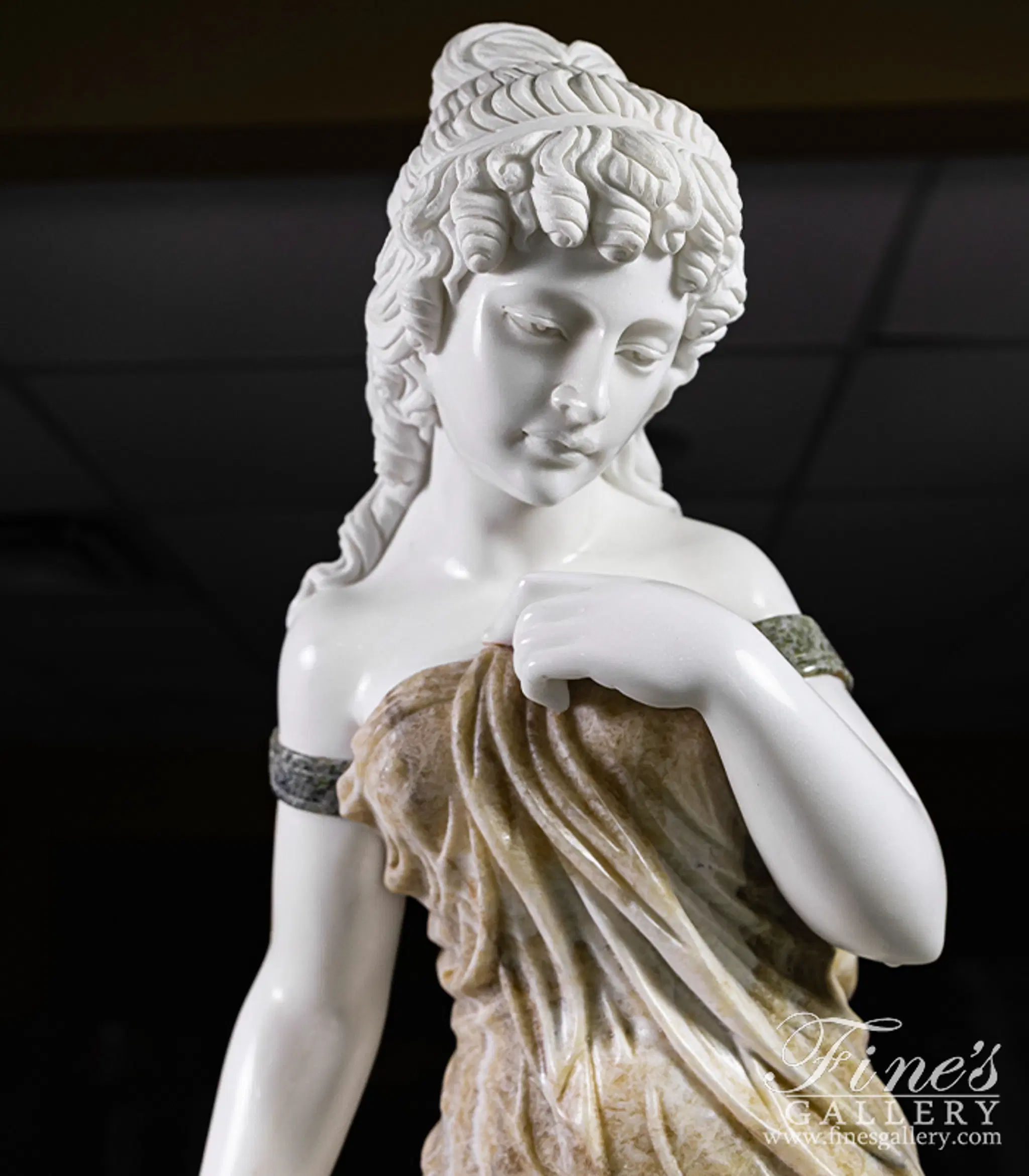 Victorian Lady Marble Fountain — Model MF-2403 — detail view 9