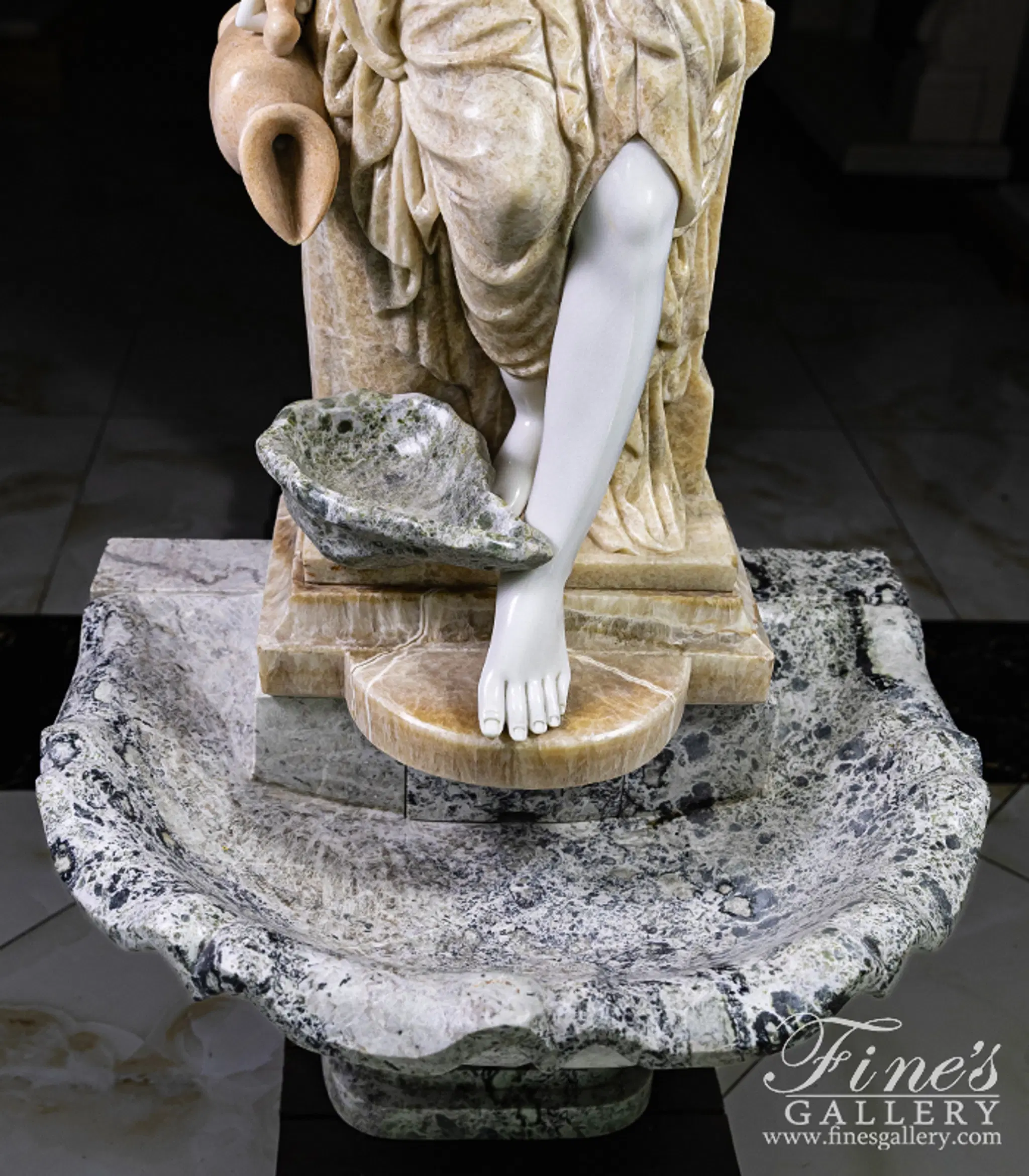 Victorian Lady Marble Fountain — Model MF-2403 — detail view 10