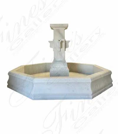 Bespoke French Countryside Fountain in Statuary Marble