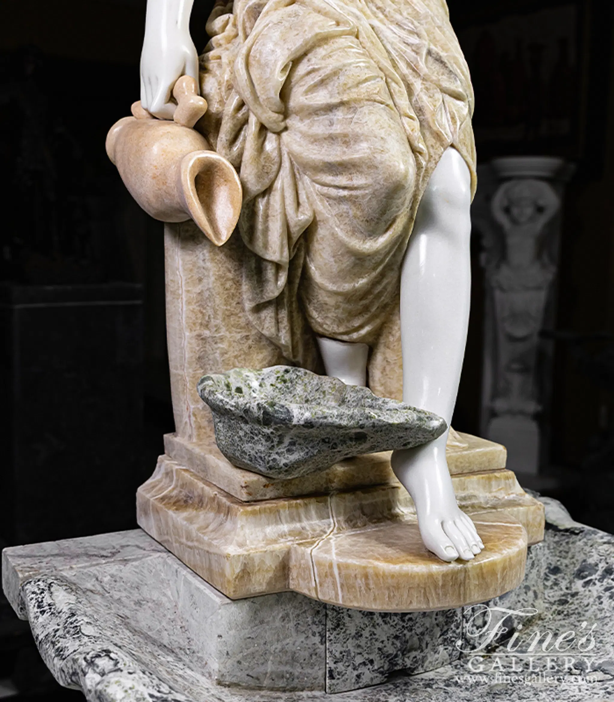 Victorian Lady Marble Fountain — Model MF-2403 — detail view 5