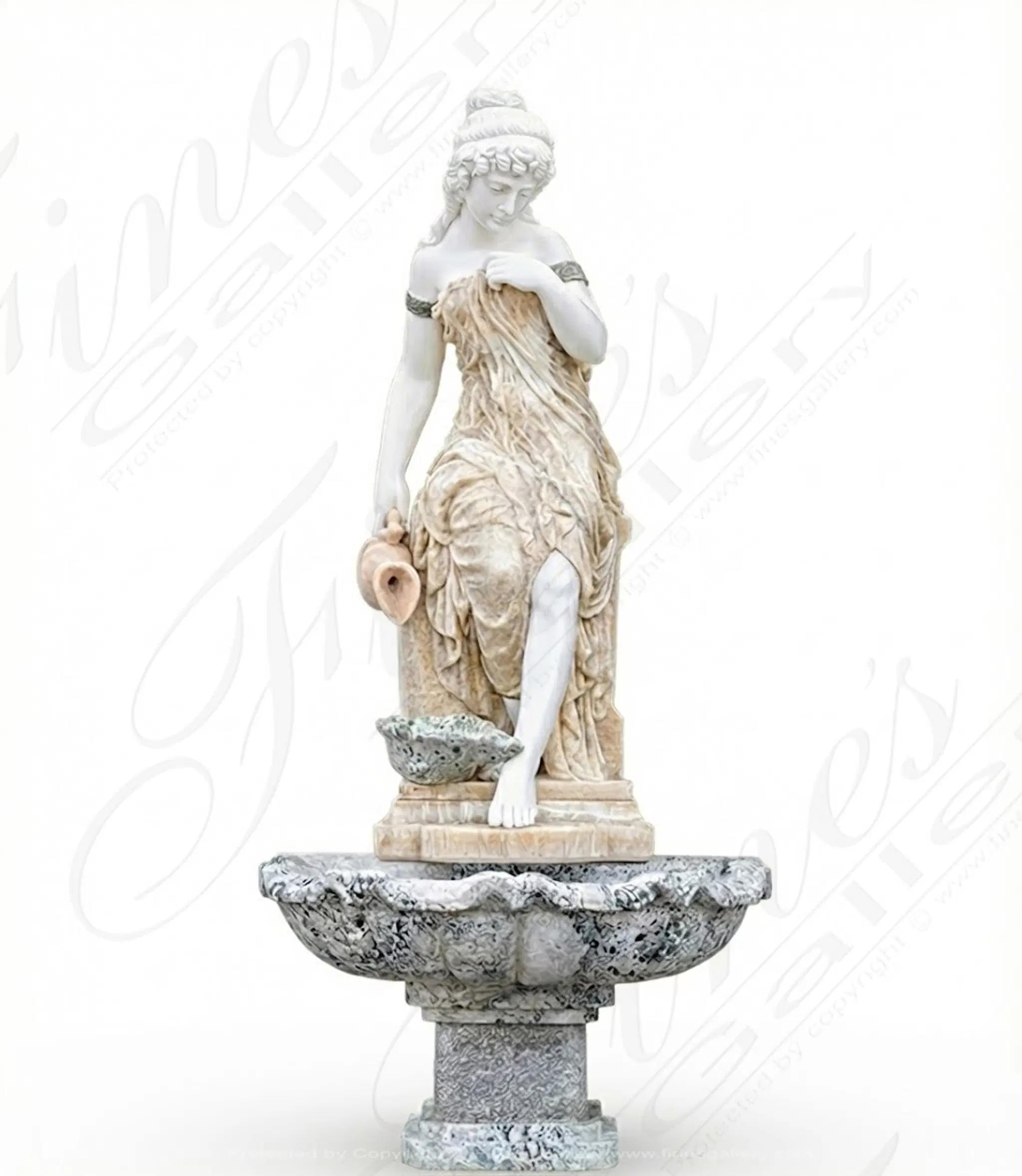 Victorian Lady Marble Fountain