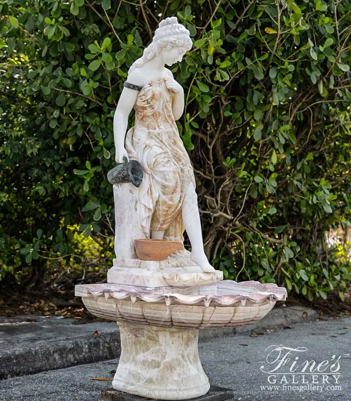 Victorian Lady Marble Fountain