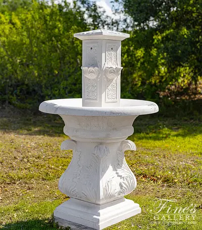 Acanthus Themed Fountain in Limestone