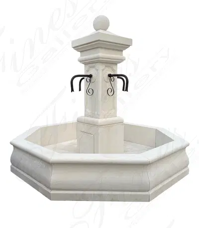 Countryside Fountain In Bulgarian Vratza Limestone