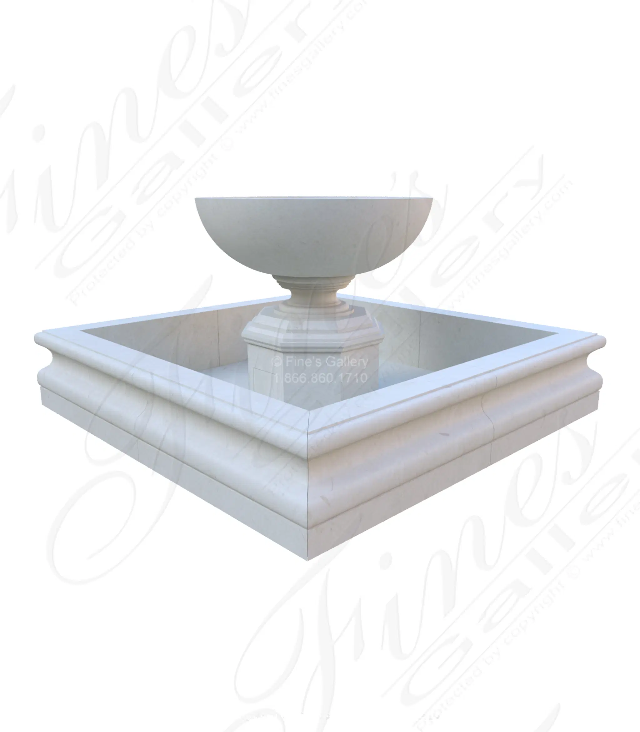 Contemporary Fountain in Vrasta Limestone — Model MF-2465 — detail view 2