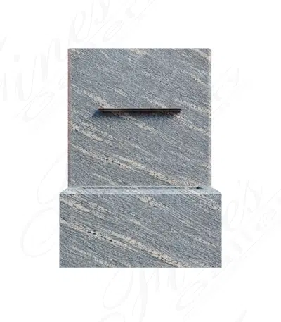 Contemporary Granite Wall Fountain w/ Stainless Spillway