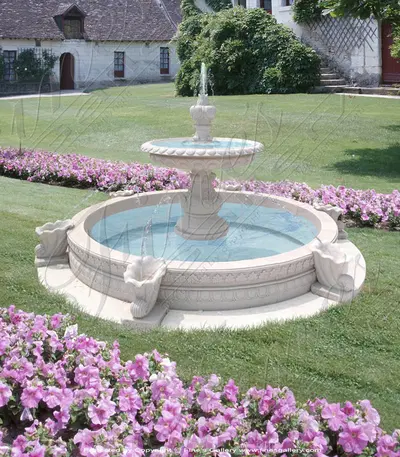 White Pedestal Fountain