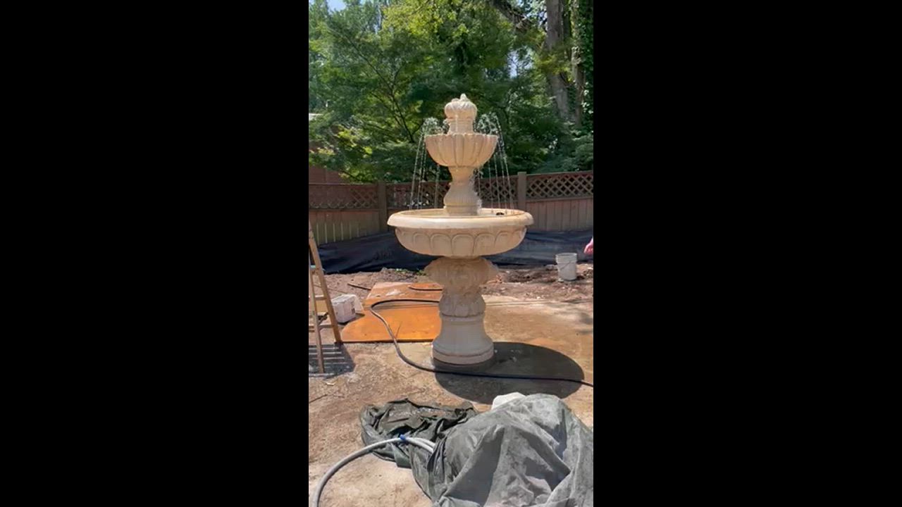 Fleur De Lis Travertine Fountain — Model MF-601 — product video
