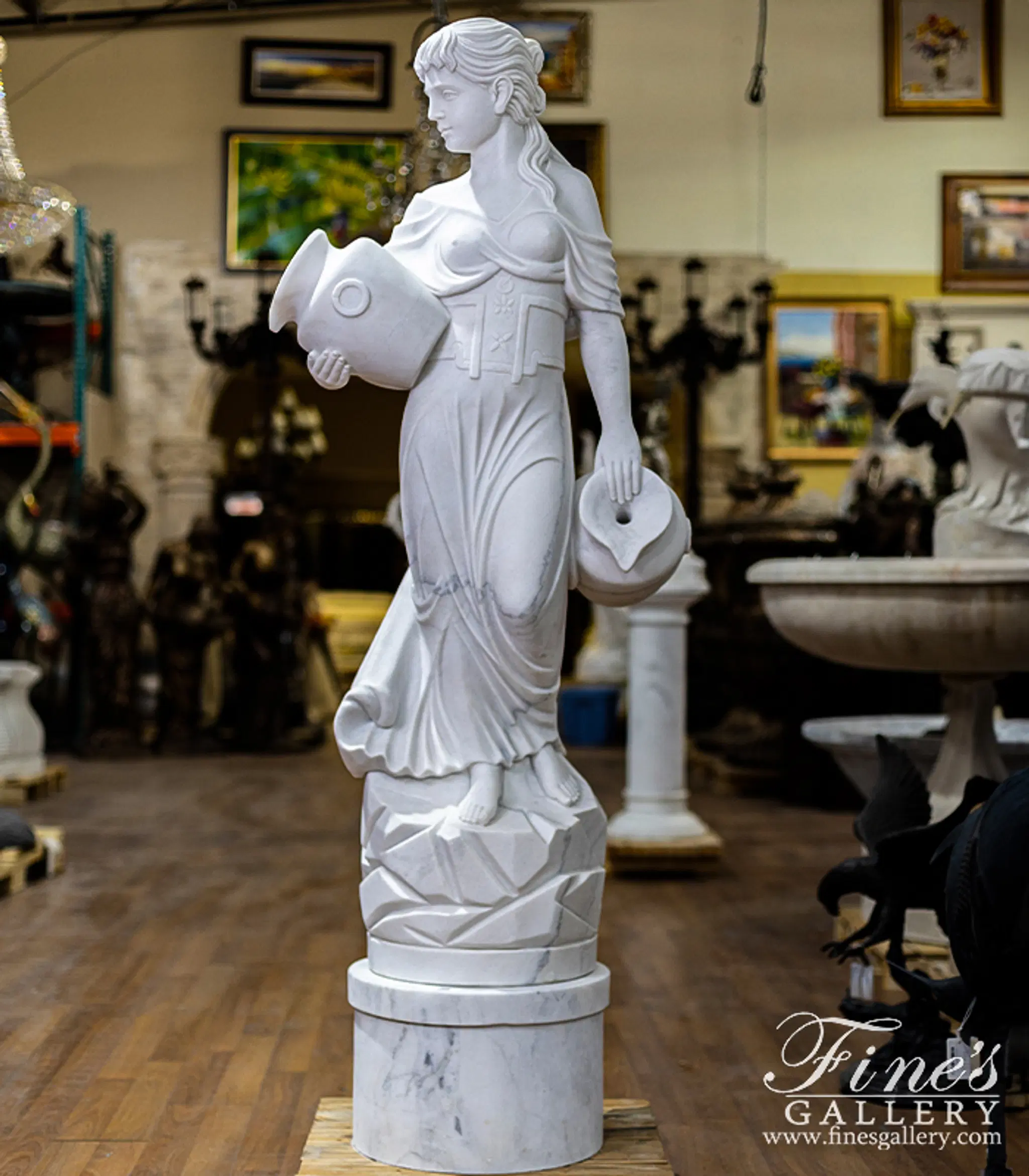 Grecian Lady w/Vases Fountain