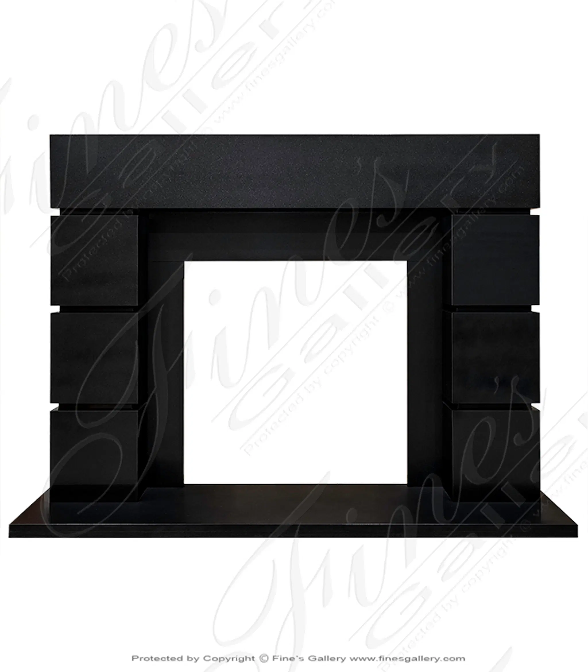Contemporary Granite Mantel — Model MFP-1571 — Hand-Crafted by Fine's Gallery