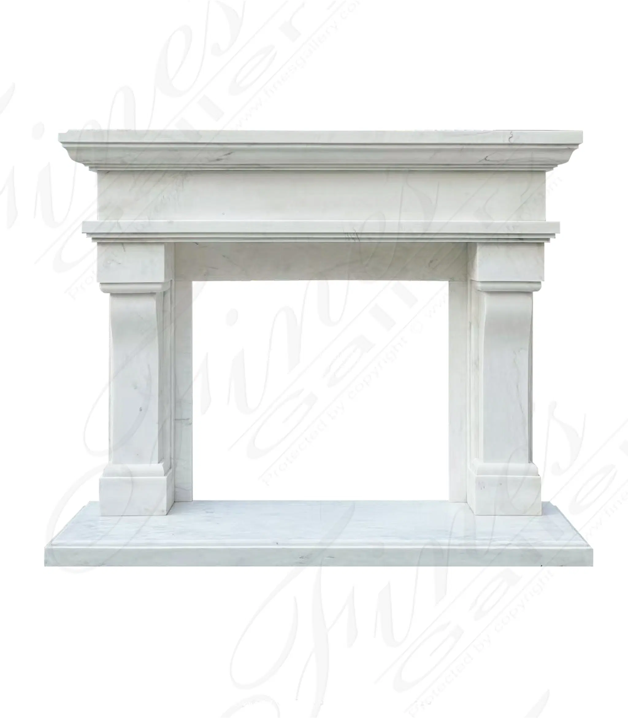 Minimalistic Mantel in Statuary Marble