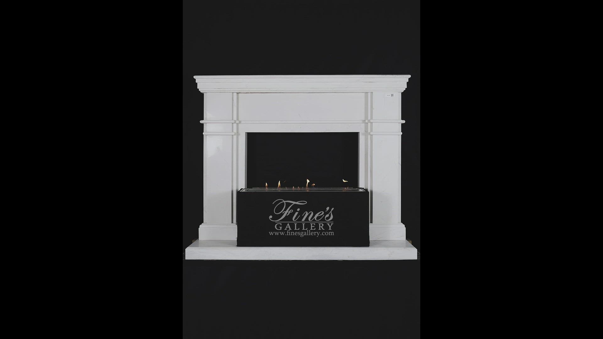 Contemporary & Modern Style Mantel in Statuary Marble — Model MFP-1604 — product video
