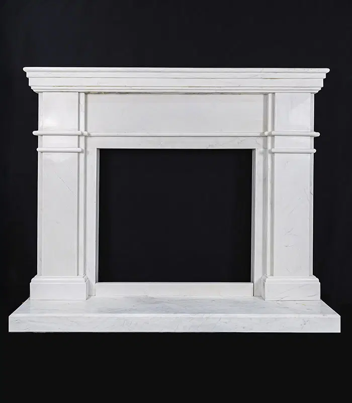 Contemporary & Modern Style Mantel in Statuary Marble — Model MFP-1604 — product video