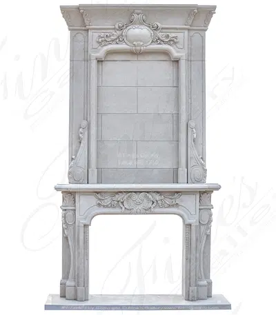 Outstanding Overmantel in Galala Marble