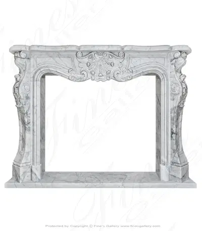 Carrara White Marble Mantel