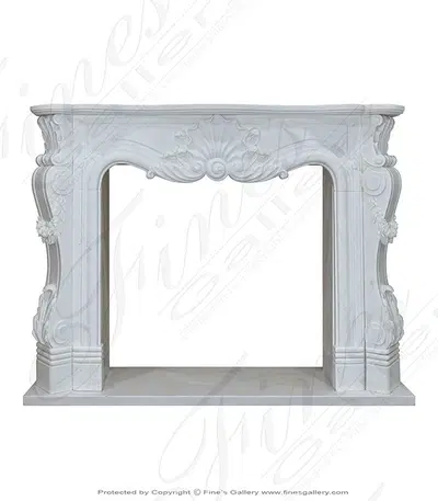 Pristine French Marble Fireplace