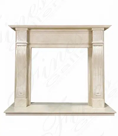 A Classic Mantel in Crema Marfil Marble 