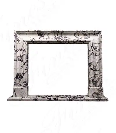 Breccia Viola Marble Bolection Fireplace Mantel